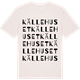 Vintage White t-shirt med Källehuset ordlek t-shirt