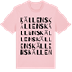 Pink Cotton t-shirt med Källens ordlek t-shirt