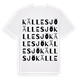 White t-shirt med Källesjö ordlek t-shirt