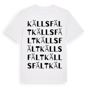 Källsfält ordlek t-shirt – ekologisk bomull t-shirt från Pinshirt