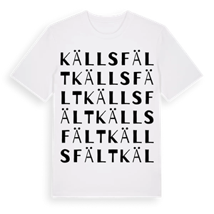 Källsfält ordlek t-shirt – ekologisk bomull t-shirt från Pinshirt