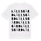 White t-shirt med Källsgård ordlek t-shirt