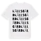 White t-shirt med Källsgård ordlek t-shirt