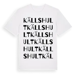 Källshult ordlek t-shirt – ekologisk bomull t-shirt från Pinshirt