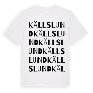 Källslund ordlek t-shirt – ekologisk bomull t-shirt från Pinshirt