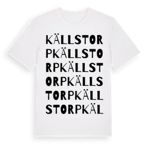 Källstorp ordlek t-shirt – ekologisk bomull t-shirt från Pinshirt
