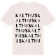 Vintage White t-shirt med Kalthus ordlek t-shirt