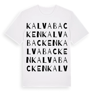 Kalvabacken ordlek t-shirt – ekologisk bomull t-shirt från Pinshirt