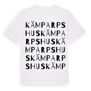 Kämparpshus ordlek t-shirt – ekologisk bomull t-shirt från Pinshirt