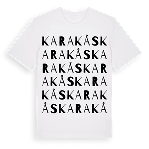 Karakås ordlek t-shirt – ekologisk bomull t-shirt från Pinshirt