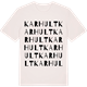 Vintage White t-shirt med Karhult ordlek t-shirt