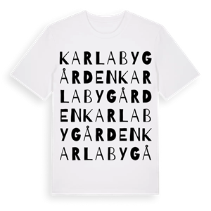 Karlabygården ordlek t-shirt – ekologisk bomull t-shirt från Pinshirt