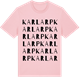 Pink Cotton t-shirt med Karlarp ordlek t-shirt