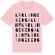 Pink Cotton t-shirt med Kärlingeberga Klint ordlek t-shirt