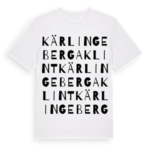 Kärlingeberga Klint ordlek t-shirt – ekologisk bomull t-shirt från Pinshirt