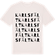 Vintage White t-shirt med Karlsfält ordlek t-shirt
