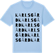 Blue Soul t-shirt med Karlsgård ordlek t-shirt