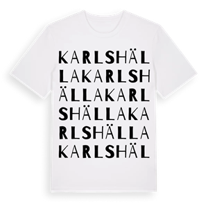 Karlshälla ordlek t-shirt – ekologisk bomull t-shirt från Pinshirt
