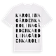 White t-shirt med Karolinagården ordlek t-shirt