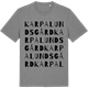 Mid Heather Gray t-shirt med Karpalunds gård ordlek t-shirt