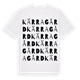 White t-shirt med Kärragård ordlek t-shirt