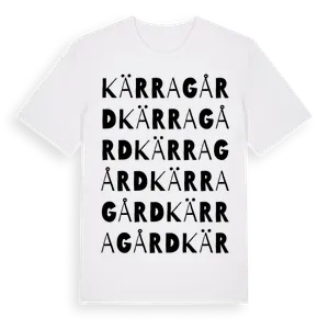 Kärragård ordlek t-shirt – ekologisk bomull t-shirt från Pinshirt