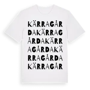 Kärragårda ordlek t-shirt – ekologisk bomull t-shirt från Pinshirt