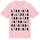 Pink Cotton t-shirt med Kärragårda ordlek t-shirt
