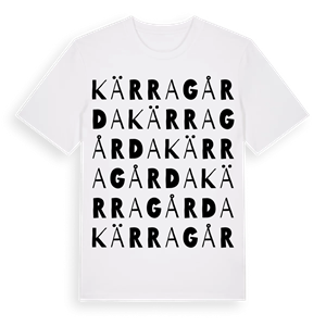 Kärragårda ordlek t-shirt – ekologisk bomull t-shirt från Pinshirt