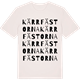 Vintage White t-shirt med Kärrfästorna ordlek t-shirt