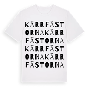 Kärrfästorna ordlek t-shirt – ekologisk bomull t-shirt från Pinshirt