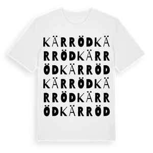 Kärröd ordlek t-shirt – ekologisk bomull t-shirt från Pinshirt