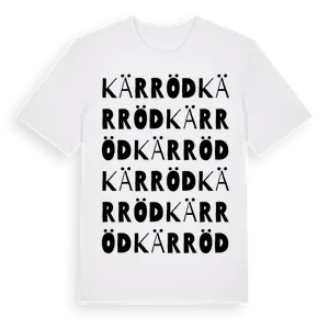 Kärröd ordlek t-shirt – ekologisk bomull t-shirt från Pinshirt