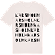 Vintage White t-shirt med Karsholm ordlek t-shirt