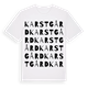 White t-shirt med Karstgård ordlek t-shirt