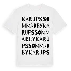 Karups Sommarby ordlek t-shirt – ekologisk bomull t-shirt från Pinshirt