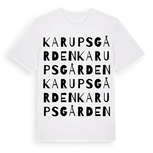 Karupsgården ordlek t-shirt – ekologisk bomull t-shirt från Pinshirt