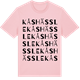 Pink Cotton t-shirt med Kåshässle ordlek t-shirt