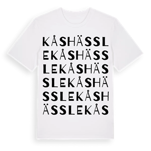 Kåshässle ordlek t-shirt – ekologisk bomull t-shirt från Pinshirt