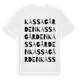 White t-shirt med Kassagården ordlek t-shirt