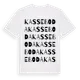 White t-shirt med Kasseboda ordlek t-shirt