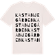 Vintage White t-shirt med Kastanjegården ordlek t-shirt