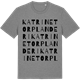 Mid Heather Gray t-shirt med Katrinetorp Landeri ordlek t-shirt
