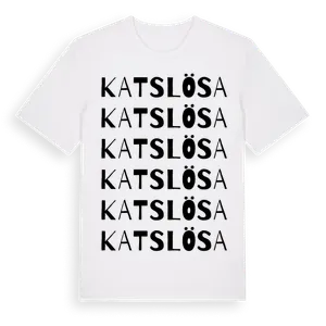 Katslösa ordlek t-shirt – ekologisk bomull t-shirt från Pinshirt