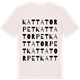Vintage White t-shirt med Kattatorpet ordlek t-shirt