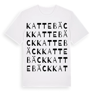 Kattebäck ordlek t-shirt – ekologisk bomull t-shirt från Pinshirt