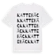 White t-shirt med Kattebäck ordlek t-shirt