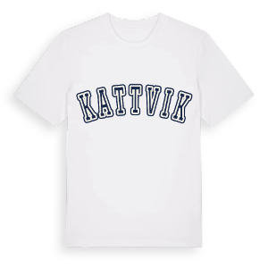 Kattvik college t-shirt – ekologisk bomull t-shirt från Pinshirt