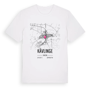 Kävlinge karta t-shirt – ekologisk bomull t-shirt från Pinshirt