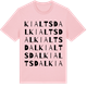 Pink Cotton t-shirt med Kialtsdal ordlek t-shirt